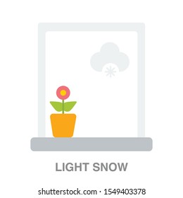 Light snow weather flat icon on white transparent background. You can be used light snow icon for several purposes.