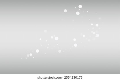 Light Snowflake Vector Silver Background. New Snow Transparent. Gray Magic Holiday. Fantasy Snowfall Backdrop.