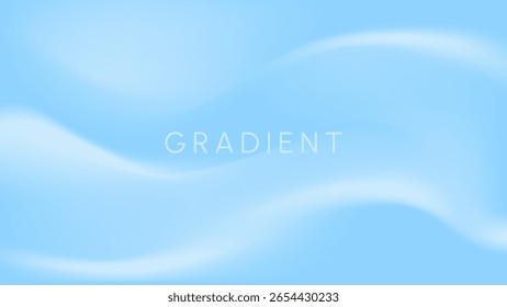 Um fundo de gradiente azul suave claro com ondas fluindo.