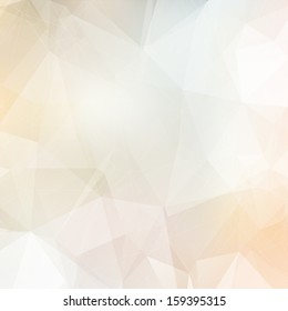 Light soft colors subtle vector abstract polygonal background. Modern and trendy geometric pattern. Smooth and light tones.