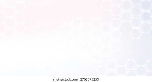 Un fondo abstracto pastel claro y suave con un degradado sutil de rosa a blanco y azul claro, con un patrón geométrico tenue.