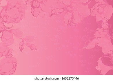 Light, soft pink vector, abstract blurred background, with contour flowers of magnolia. Creative halftone style illustration with gradient. Brand new design for your business.
