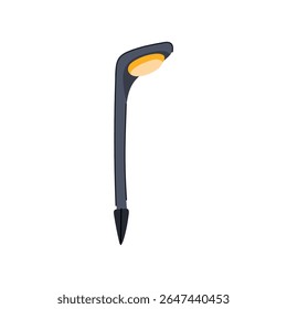 Dibujos animados de la lámpara de jardín con energía solar. Energía al aire libre, led sostenible, recargable Luz eficiente Lámpara de jardín con energía solar. símbolo aislado Ilustración vectorial