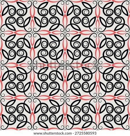 Light, sophisticated, ornate seamless pattern. Overlapping art forms, stripes, polygons, segments are grouped and arranged in a certain order. Vector. 