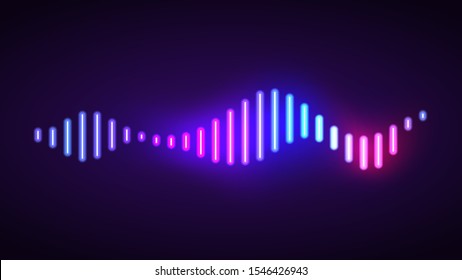 Light sound wave equalizer rhythm vector background