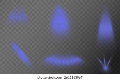 light sources blue light transparent background vector
Vector set light source lamp light