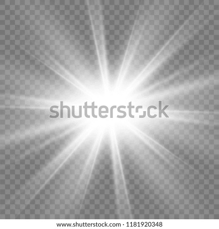 Light sources, concert lighting, spotlights. Concert spotlight with beam, illuminated spotlights for web design illustration.