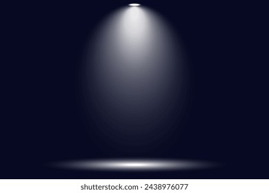 Light Sources, Concert Lighting, Stage Spotlights. Spotlights for web design, projection studio lighting spotlights concert club show scene illumination. Creative vector illustration of bright light.