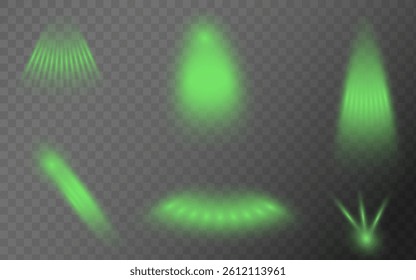 light sources green light transparent background vector
Vector set light source lamp light