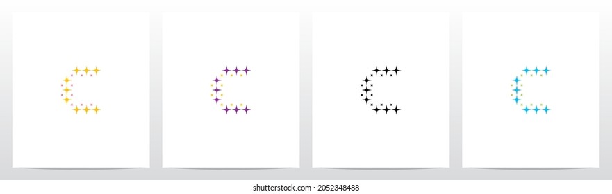 Light Spark Forming Letter Logo Design C