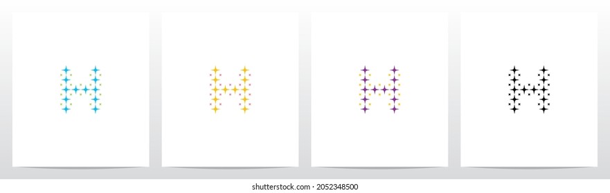 Light Spark Forming Letter Logo Design H