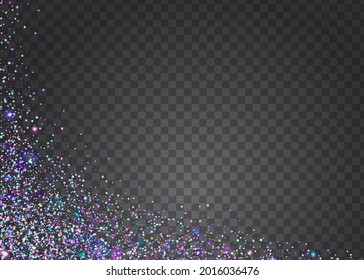 Light Sparkles. Cristal Confetti. Pink Retro Background. Laser Christmas Illustration. Iridescent Texture. Festive Foil. Fantasy Art. Disco Prism. Blue Light Sparkles