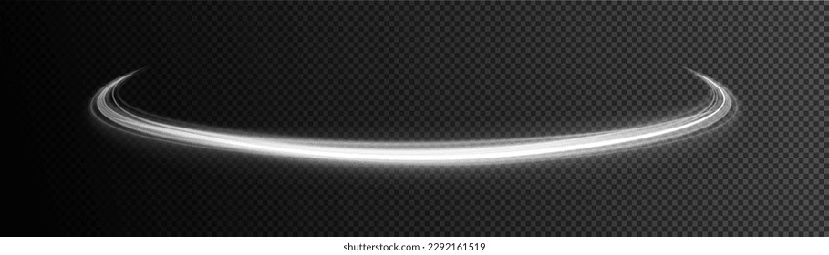 Light sparkling effect. Dynamic shiny waves. Luminous lines of speed. Magic speed flying trails of shine, bright shimmer particles fly. White glowing motion line. Sparkle twist vector illustration