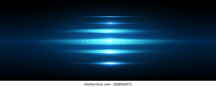 efecto especial ligero. Rayas luminosas. ilustración vectorial	