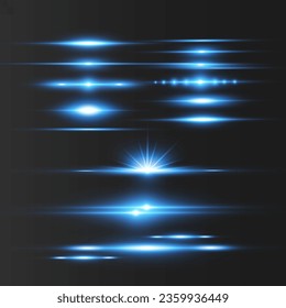 efecto especial ligero. Rayas luminosas. ilustración vectorial	