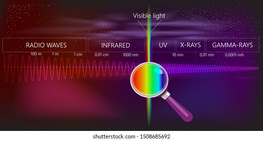 The Light Spectrum Of Waves Includes Infrared Rays, Visible Light, Gamma Rays, Ultraviolet Rays And X-rays