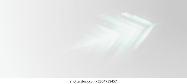 Light speed arrows, bright glowing stripes with a motion blur effect. Vector speed line with direction of movement on a transparent background.