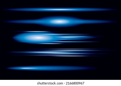 Light and speed effect set, vector