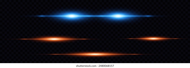 Light speed effects. Beautiful flash of light. On a transparent background.Vector illustration.