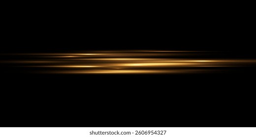 
Light speed lines. Highway. Light line flows. Yellow lines.