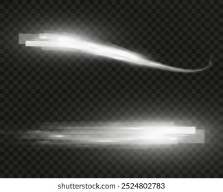 Light speed vector. Glowing fast lines.