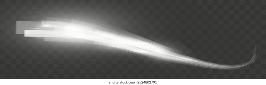 Vetor de velocidade da luz. Linhas rápidas brilhantes.