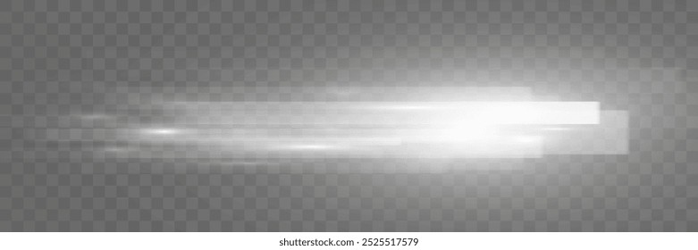 Vetor de velocidade da luz. Linhas rápidas brilhantes.