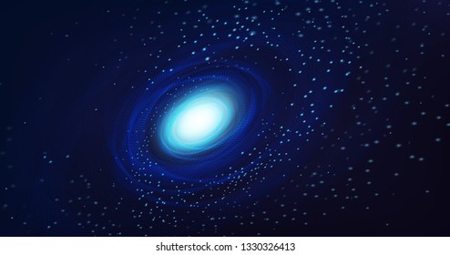 Light Spiral Galaxy on Cosmic Background.planet and physics concept design,vector illustration.