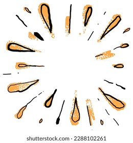 light splash in hand drawn stroke illustration