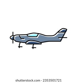 vector de color de la aeronave de avión ligero deportivo. señal de avión de ligero deportivo. ilustración de símbolo aislado