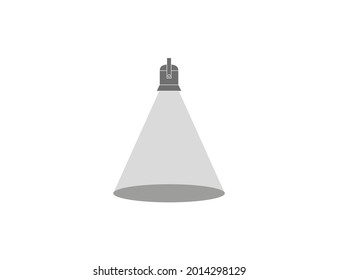 Icono de luz, foco sobre fondo blanco. Ilustración vectorial.
