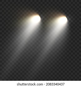 Light spotlight for theatrical and entertainment presentation vector illustrations.	