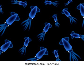 light of squid graphic vector