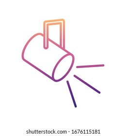 luz para el icono de nolan escenario. Línea delgada simple, contorno vectorial de iconos de Spotlight para ui y ux, sitio web o aplicación móvil