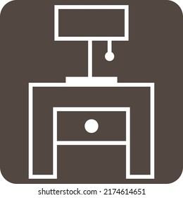 Base de luz, ilustración, vector sobre un fondo blanco.