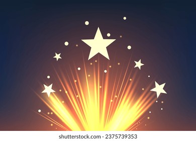light star burst on blackground