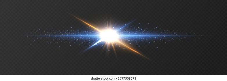 Light star and flash effect.
