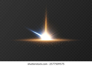 Light star and flash effect.