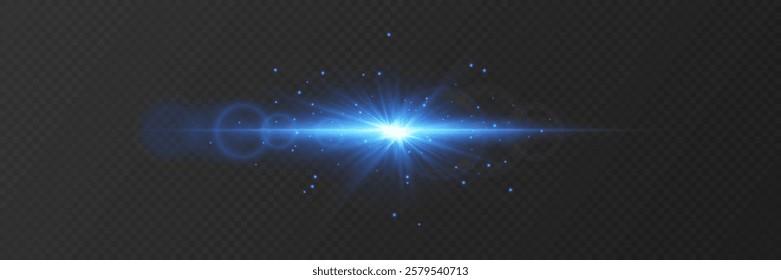 Light star and flash effect.