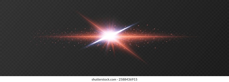 Light star and flash effect.
