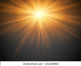 The light of a star. star glow on a transparent background explodes on a transparent background. White light. Sparkling magic dust particles. Bright Star. Transparent shining sun.