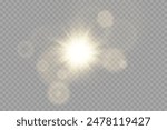 Light star gold png. Light sun gold png. Light flash gold png. vector illustrator. summer season beach