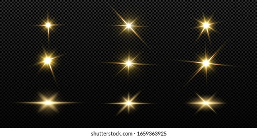Light star gold png. Light sun gold png. Light flash gold png. vector illustrator.

