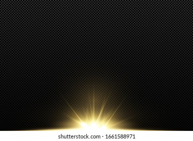 Light star gold png. Light sun gold png. Light flash gold png. vector illustrator.