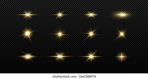 Light star gold png. Light sun gold png. Light flash gold png. vector illustrator.