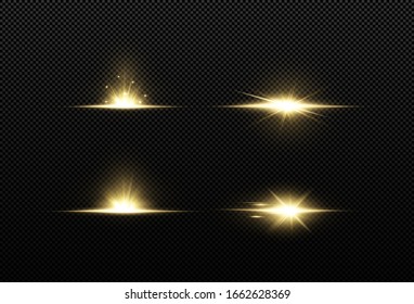 Light Star Gold Png. Light Sun Gold Png. Light Flash Gold Png. Vector Illustrator.