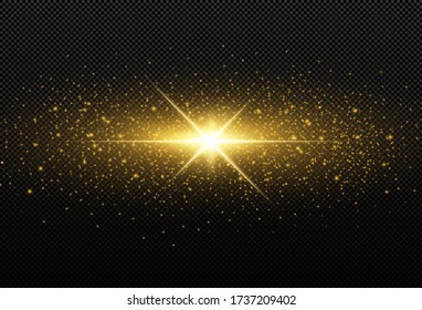 Light star gold png. Light sun gold png. Light flash gold png. vector illustrator.