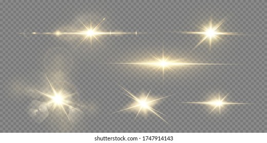 Light star gold png. Light sun gold png. Light flash gold png. vector illustrator.
