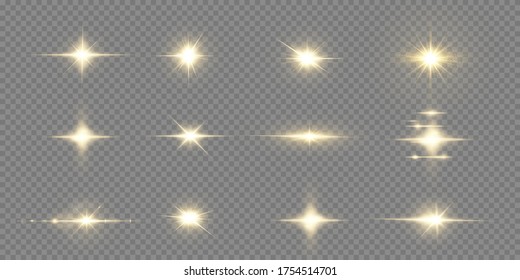 Light star gold png. Light sun gold png. Light flash gold png. vector illustrator.
