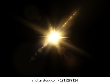 Light star gold png. Light sun gold png. Light flash gold png. vector illustrator.